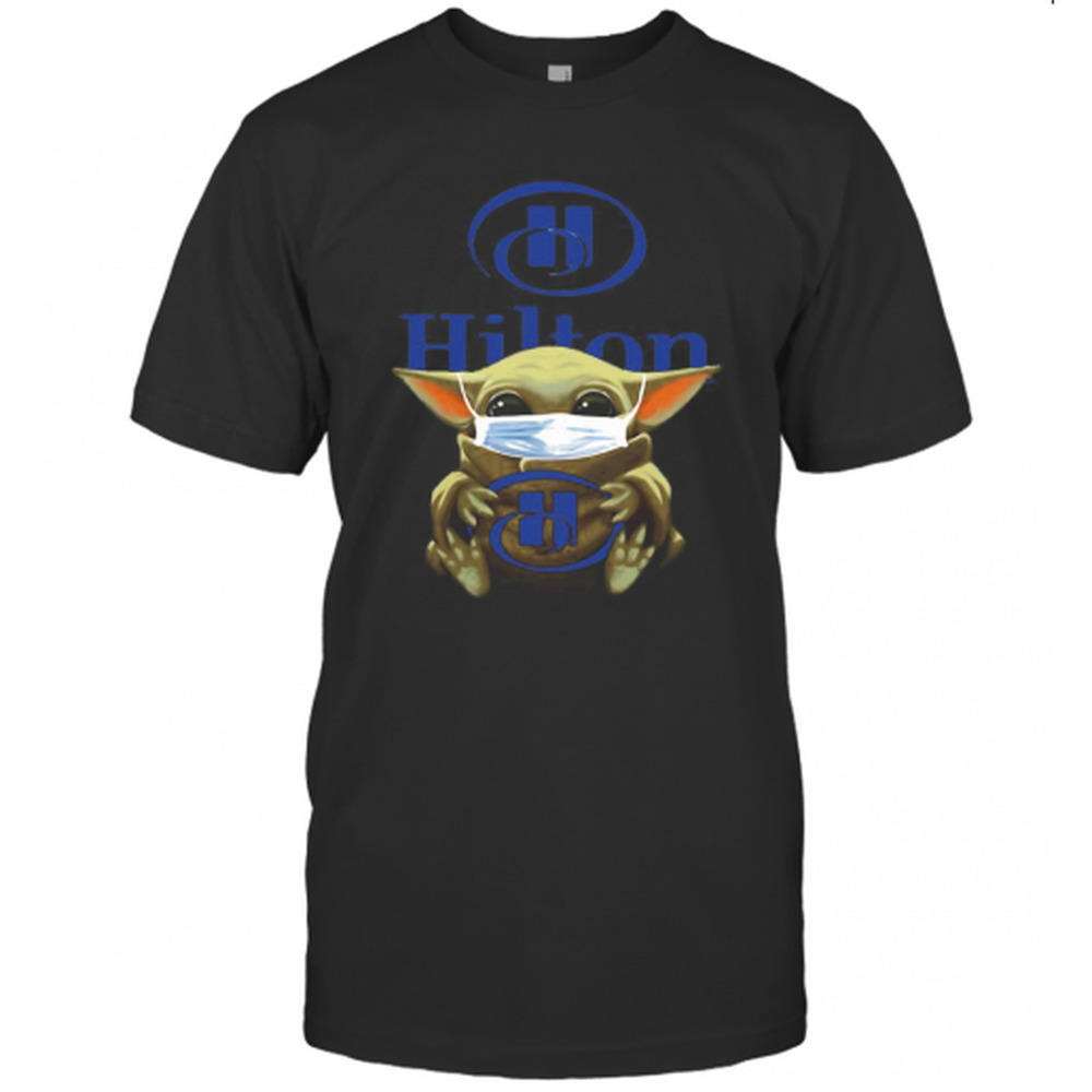 Baby Yoda Mask Hug Hilton T-Shirt